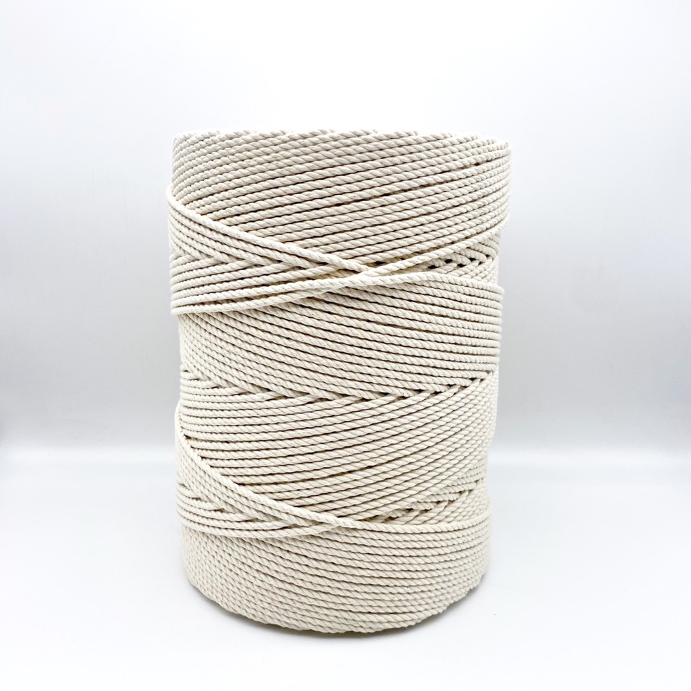 New 1/8” Cotton Rope 3 Strand Macrame Textile Fiber Garden Home Decor Lot